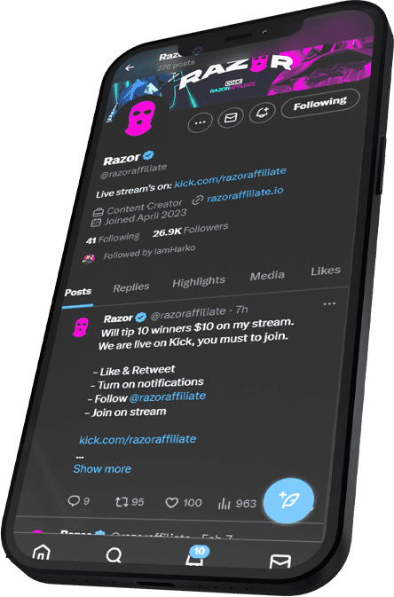 RAZOR Twitter Profile